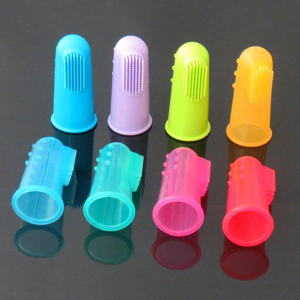 Bunte Fingerzahnbürste aus Silikon